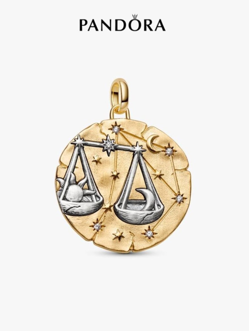 Pandora  Libra Zodiac Oversized Medallion Charm